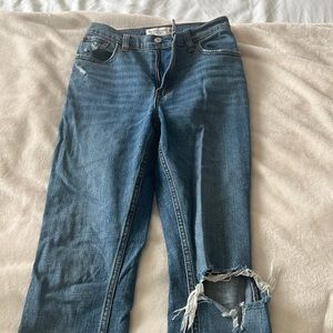 Abercrombie The 90s Slim Straight Ultra High Rise Jeans
